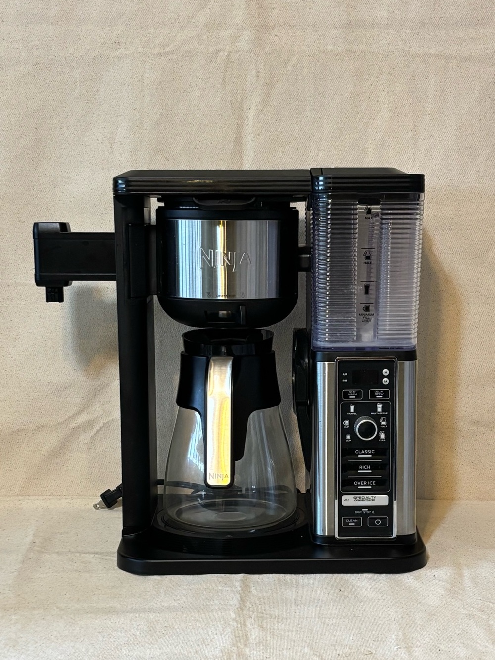 Ninja Coffee Maker Black and Stainless Steel W/o smartscoop and built in frother